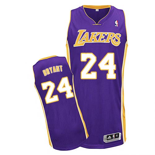 Youth Adidas Los Angeles Lakers 24 Kobe Bryant Authentic Purple Road NBA Jersey